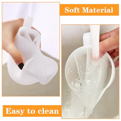 Kunyeah Split Cup with Handle 17OZ/500ML Silicone Cup for Paint Pouring Fluid Art Split Cup Acrylic Paint Pour Cup DIY Making Crafts Supplies Epoxy Resin Art Drawing Accessories (4 Chambers) - size: 4 Chambers