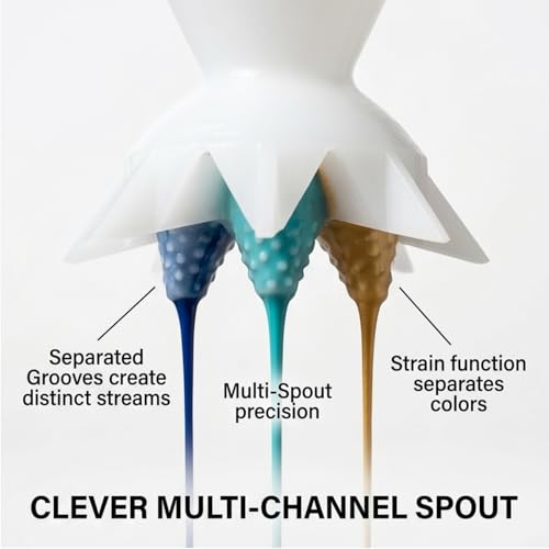 White Paint Pouring Split Cup Strainer Tool for Fluid Art | DIY Acrylic Crafts, Paint Strainer, Fluid Art Tool, Pouring Cup, Craft Accessory