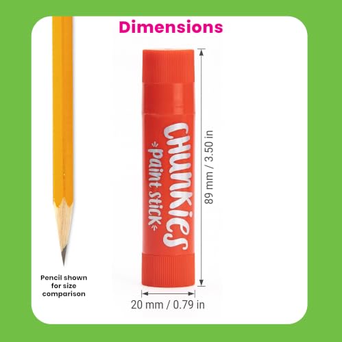 Ooly Chunkies Easy Grip Tempera Paint Sticks for Kids, Set of 6 - Pastel - color: Pastel