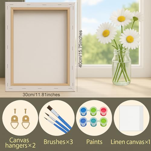 TAOPAOLAB Nature Scene Paint by Numbers Kit for Adults - DIY Autumn Birch Trees by Pond Painting on Canvas 12x16In, Framed Acrylic Paint Set, Suitable for Beginners, Art for Home Decoration or Gifts - color: FM04808, size: 12×16in Framed