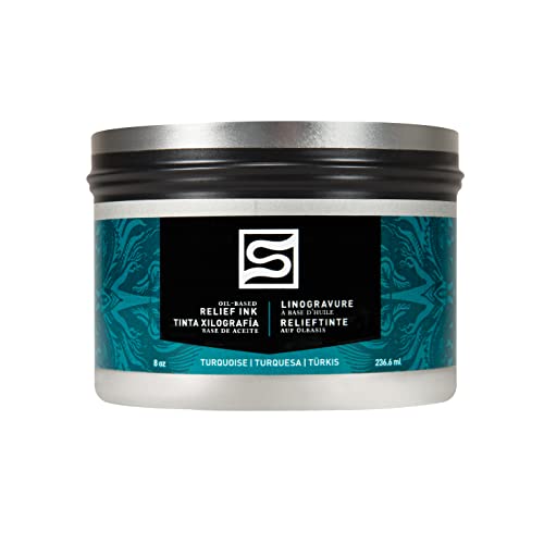 Speedball Oil Relief Ink, 8-Ounce, Turquoise for Block Printing - color: Turquoise
