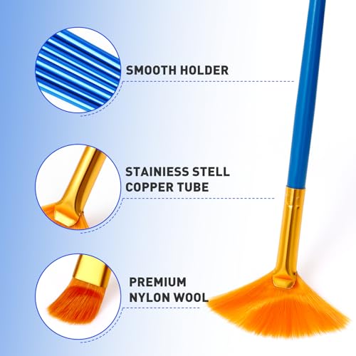 ESRICH 100PCS Paint Brushes, Paint Brush for Acrylic Painting - size: 100p