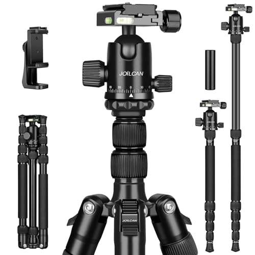 80/85 inches Heavy Duty Tripod for Camera Phone, 85" Camera Tripod Monopod - color: Black