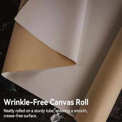 PHOENIX 24 Inch Wide x 3 Yard (9 Feet) Long Canvas Roll | 100% Cotton 11 Oz. Gesso Primed, Ready to Use Unstretched Professional Roll of Canvas for Oil & Acrylic Painting - size: 24 inch x 3 yard, style: 11 oz.