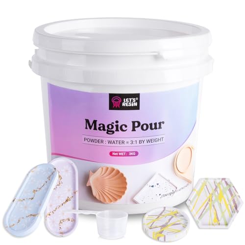 LET'S RESIN Resin Casting Powders 3000g,20~30 Minutes De-Mold Ceramic Resin - size: 3000g