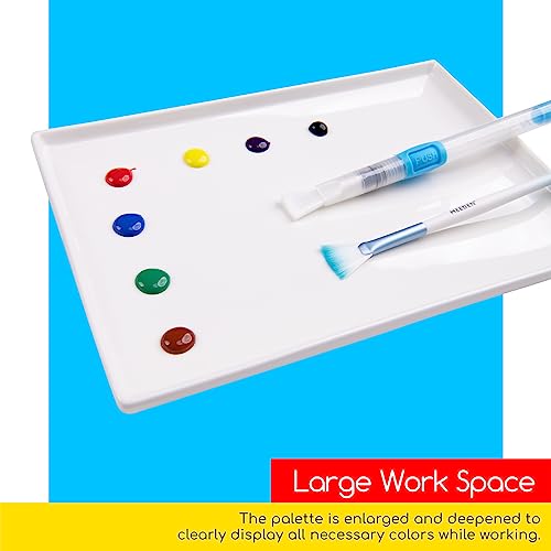 MEEDEN Ceramic Paint Palette: Artist Palette Mixing Tray, 10" X 6.3"
