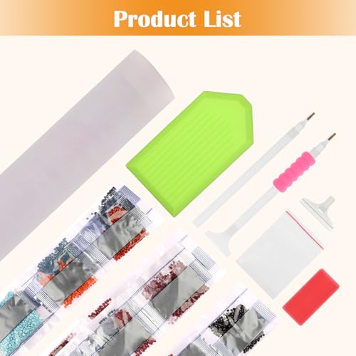 MXJSUA DIY Diamond Painting Kits for Adults, Yorkshire Reading Newspaper Diamond Gem Art Painting for Beginners, Diamond Picture with Full Round Drill Dots Craft Set, 12x16 Inch - color: Animals-08