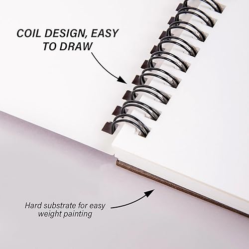 Deokke Sketchbook Top Spiral Bound Sketch Pad, 9 x 12 inch,100GSM Thick Paper,50 Sheets 100 Pages,Art Sketch Book Aesthetic Cute Drawing Writing Paper,for Girls Women-Black Leopard Cheetah Pattern - color: A-1-Black