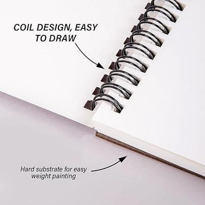 Deokke Sketchbook Top Spiral Bound Sketch Pad, 9 x 12 inch,100GSM Thick Paper,50 Sheets 100 Pages,Art Sketch Book Aesthetic Cute Drawing Writing Paper for Girls Women-Butterfly Flower - color: A-18-Butterfly