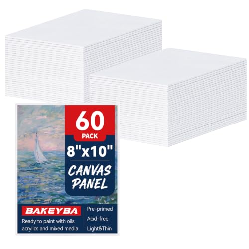 60Pcs 8x10 Canvas Boards for Kids PaintingInch Art Canvas Panels - size: 8"x10"- 60pcs