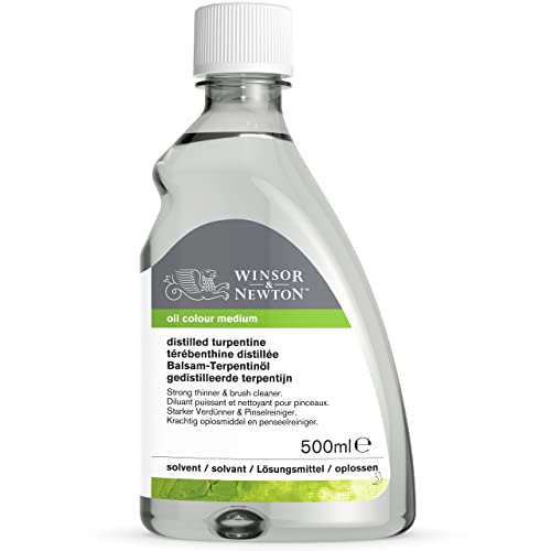 Winsor & Newton Distilled Turpentine, 500ml (16.9-oz) Bottle - color: Distilled Turpentine, style: 16.9-oz Bottle