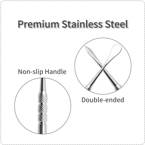 3 PCS Wax Carving Tools Wax Spoons, Stainless Steel Sculpting Tools | Double-Ended Carving Tools for Wax - color: Silver - 3 PCS