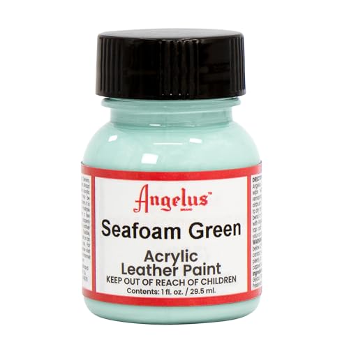 Angelus Acrylic Leather Paint for Purse Leather Vinyl 1 Oz Seafoam Green - color: Seafoam Green, size: 1 Fl Oz (Pack of 1)