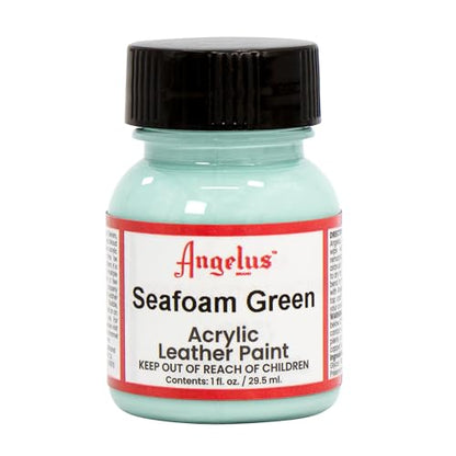 Angelus Acrylic Leather Paint for Purse Leather Vinyl 1 Oz Seafoam Green - color: Seafoam Green, size: 1 Fl Oz (Pack of 1)
