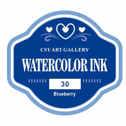 Liquid, Highly Lightfast Watercolor Paint, Concentrated Water Color Inks, Handlettering, Airbrushing (30 Blueberry)