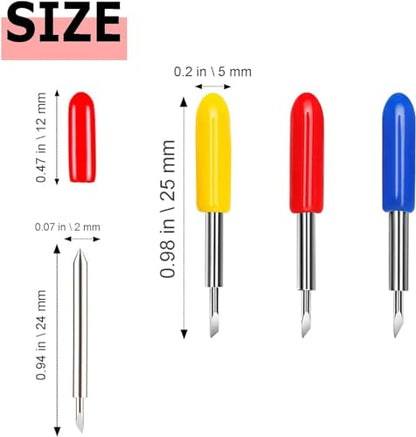 THANMAO 40 Pcs Replacement Blades Compatible with Explore Air 2/Air 3 /Maker/Maker 3 /4Cutting Machines-includ 40 PCS Deep Cut Blades - color: Blue 40 pcs 60 Degree Deep Cut Blades