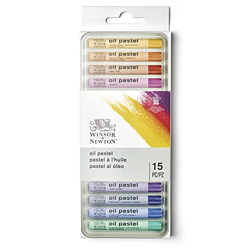 Winsor & Newton Professional Oil Pastels, Set of 15 | Highly pigmented colors with rich consistency, Versatile, perfect for expressive medium use - style: Set of 15