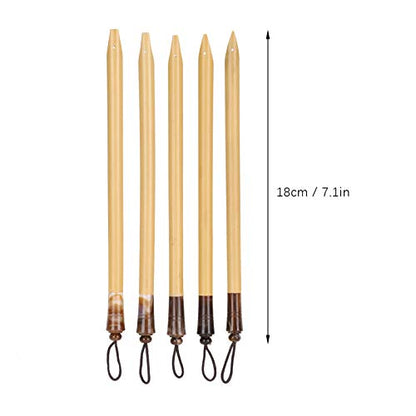 5pcs Calligraphy Dip Pen Calligraphy Pens for Writing | Comic Pen Nib Set for English Writing, Calligraphy, Painting, Drawing (Natural bamboo tip set)