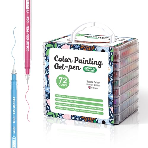 Acrylic Gel Pens for Coloring, 72 PCS Premium Gift Box Set - color: 72 Colors
