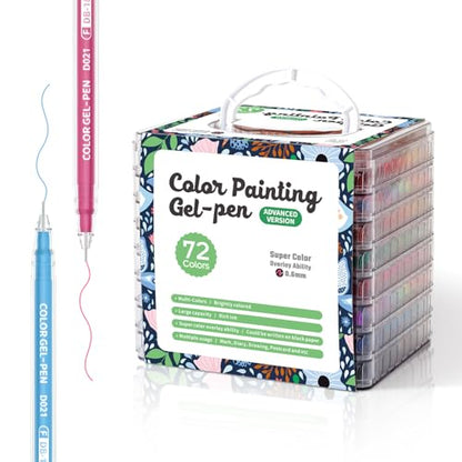 Acrylic Gel Pens for Coloring, 72 PCS Premium Gift Box Set - color: 72 Colors