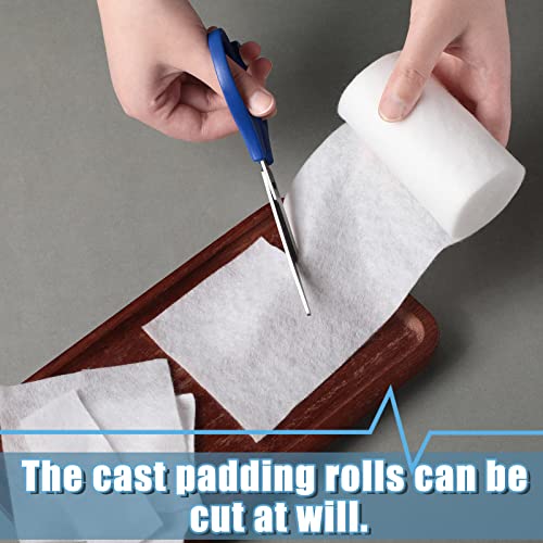 Treela 24 Rolls Cotton Cast Padding Individually Wrapped,4 Inch x 8.9 Ft | Soft Undercast for Plaster Casts, Pet Bandages, Halloween Mummy Decor, Mask Making, Art Projects, Comfortable Wrap - size: 4 Inch x 8.9 ft