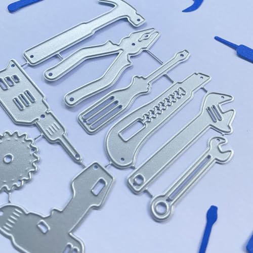 Repair Tools Cutting Dies for Making Men's Cards Metal Dies Handmade DIY Paper Cards Album Decoration Stencils Template Embossing for Card Scrapbooking Craft (Tools) - style: Repair tools