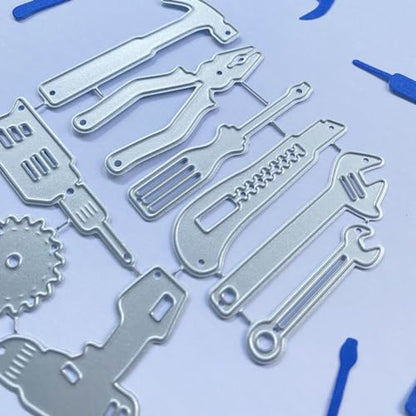 Repair Tools Cutting Dies for Making Men's Cards Metal Dies Handmade DIY Paper Cards Album Decoration Stencils Template Embossing for Card Scrapbooking Craft (Tools) - style: Repair tools