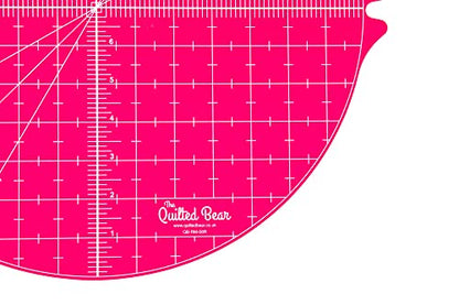 The Quilted Bear Rotating Cutting Mat - Circular 14" x 14" Self Healing 360° Rotating Craft Cutting Mat with Innovative Locking Mechanism for Quilting, Sewing, Dressmaking & Crafts (Pink) - color: Pink