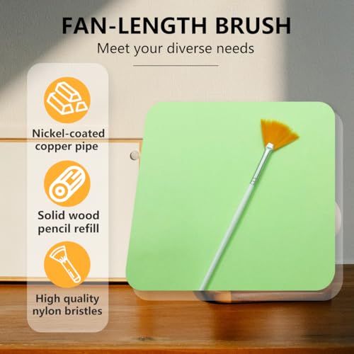Brushes for Oil Painting Painting Knife Set 5pcs Stainless Steel Palette Knives Background Blender Brush and Fan Blender Artist Brush 2 &1inch Landscape Brushes for Oil Canvas Acrylic Painting