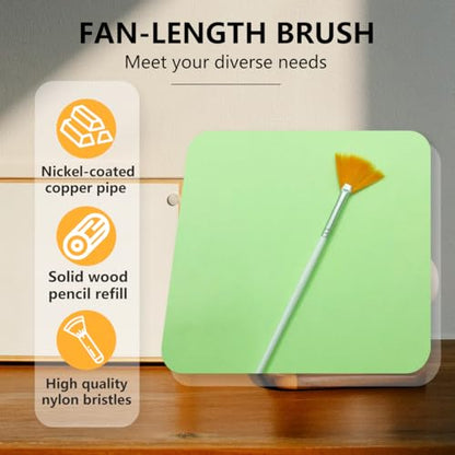 Brushes for Oil Painting Painting Knife Set 5pcs Stainless Steel Palette Knives Background Blender Brush and Fan Blender Artist Brush 2 &1inch Landscape Brushes for Oil Canvas Acrylic Painting