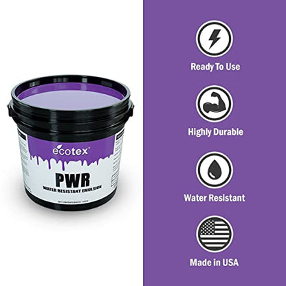 Ecotex® PWR Screen Printing Emulsion - Plastisol & Water Based Ink, 1 Pt | Premixed And Pre-Sensitized, Water Resistant Formula - Works With LED, DIY Halogen, Or UV Exposure Units - 1 Pint - size: 16 Fl Oz (Pack of 1)