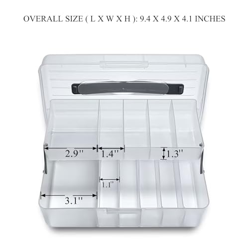 Bandage Organizer, 2 Pack | With Lid and Handle, Plastic Storage Container, For First-Aid Supplies, Holds Strips, Wraps, Swabs - size: 2 Pack