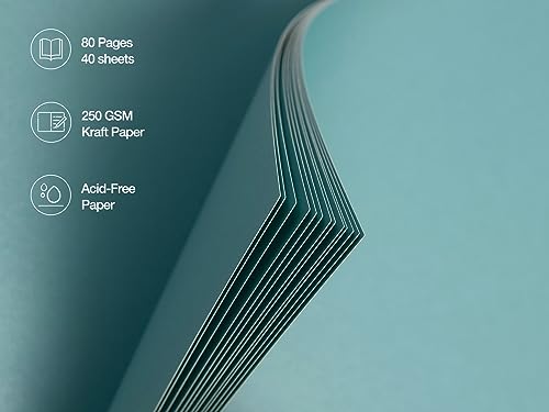 potricher 10 x 10 Inch DIY Scrapbook Photo Album 80 Pages, Blue - color: Blue, size: 10 Inch 80 Pages