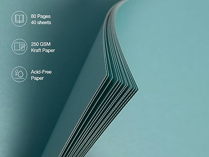 potricher 10 x 10 Inch DIY Scrapbook Photo Album 80 Pages, Blue - color: Blue, size: 10 Inch 80 Pages