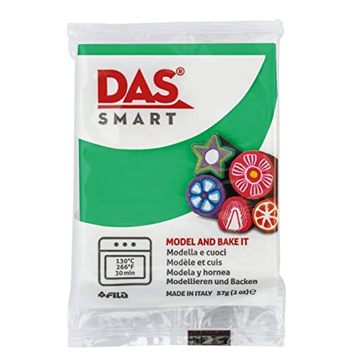 DAS Smart Polymer Clay, Mint, 57G —Oven Bake Clay, Pliable Polymer Clay Set for Molding and Sculpting, Baking Clay for Students and Adults - color: Mint