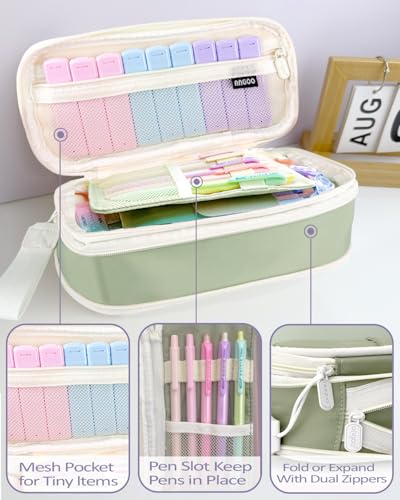 JIZHIYUAN 39X Mechanical Pencil Set with 600 Lead Refills Green Pencil Case | 0.5-2.0mm Mechanical Pencils, Aesthetic Office Supplies Stationary Set Come with Pencil Case for Teacher Office Coworker - color: Green
