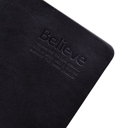 SAYEEC A5 Thick Journal 720 Pages Large Leather Notebook Lined Paper 360 Sheets Writing Notebook with Pen Gift Set Hardcover Diary Black for Taking Notes Business Man Women Gift - color: Black A5 with Text Cover and Pen
