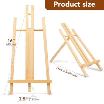 16 Pack 15 Inch Wood Easels, Easel Stand for Painting Canvases and Crafts | Tripod, Painting Party Easel, Kids Student Tabletop Easels for Painting, Portable Canvas Photo Picture Sign Holder - style: 15"-16p