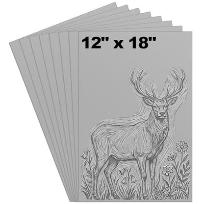 Yeaqee 2 Pcs 12 x 18 Inch Linoleum Blocks for Printmaking, Gray - color: Gray, size: 12 x 18 Inch