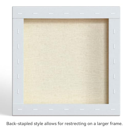PHOENIX 12x12 Inch 2 Pack Gallery Canvas - 1.5 in Thick Square Canvases for Painting - Deep Edge 100% Cotton 11 Oz. Gesso Primed White Blank Professional Canvas Oil & Acrylic Paints - size: 12"x12", style: Gallery