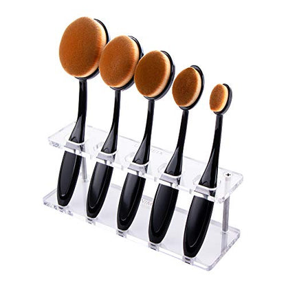 UNIMEIX 5 Pack Blending Brush for Card Making Crafting Ink Blender Brushes Set Tool Paper Background Brush Drawing Scrapbooking & Stamping Supplies (Brown) - color: Brown, size: 5 Pack Brush with square holder