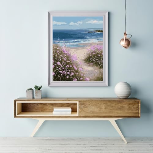 Beach Wildflower Paint by Numbers Kit for Adults Beginner 16X20 inch - color: PB277-1