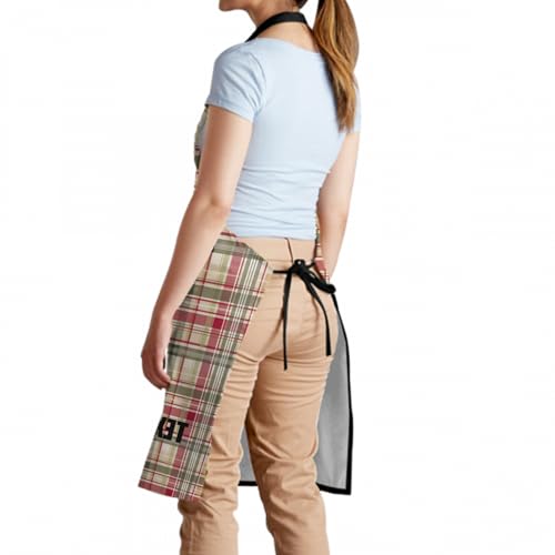 Giwawa Unisex Adult Apron Waterproof Stain Resistant Kitchen Cooking Apron with 2 Pockets for BBQ Grill Painting - color: Custom