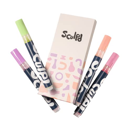 Sculpd Acrylic Paint Pens Set, Modernist Tones Premium Fine Tips for Painting Pottery, Wood, Cardboard, Paper, Glass & Most Other Surfaces, 8 Vibrant Colours for Arts & Crafts | Premium fine-tip paint pens, for pottery, wood, cardboard, paper, glass and o