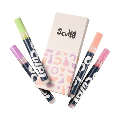 Sculpd Acrylic Paint Pens Set, Modernist Tones Premium Fine Tips for Painting Pottery, Wood, Cardboard, Paper, Glass & Most Other Surfaces, 8 Vibrant Colours for Arts & Crafts | Premium fine-tip paint pens, for pottery, wood, cardboard, paper, glass and o