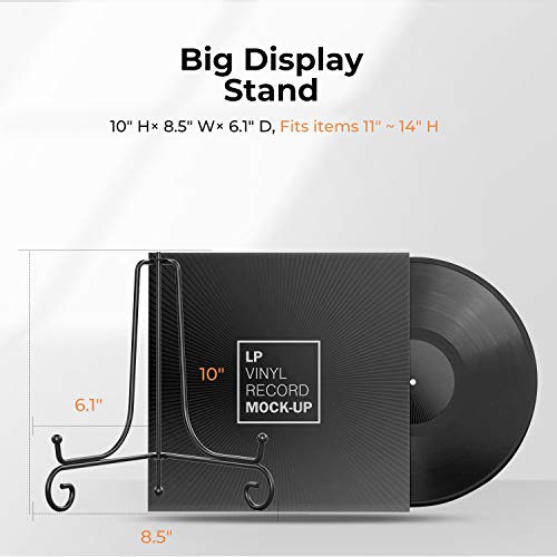 TR-LIFE Plate Stands for Display - 10 Inch Plate Holder Display Stand + Metal Easel Stand for Picture Frame, Decorative Plates, Book, Photo, Collectibles (2 Pack) - size: 10 Inch(2pcs)