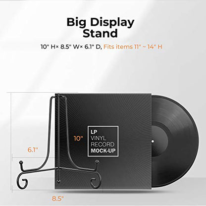 TR-LIFE Plate Stands for Display - 10 Inch Plate Holder Display Stand + Metal Easel Stand for Picture Frame, Decorative Plates, Book, Photo, Collectibles (2 Pack) - size: 10 Inch(2pcs)