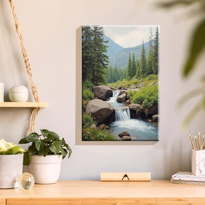 JOOZ Paint by Numbers Kit for Adults with Frame Landscape, 8x12 Inch - color: Landscape 084