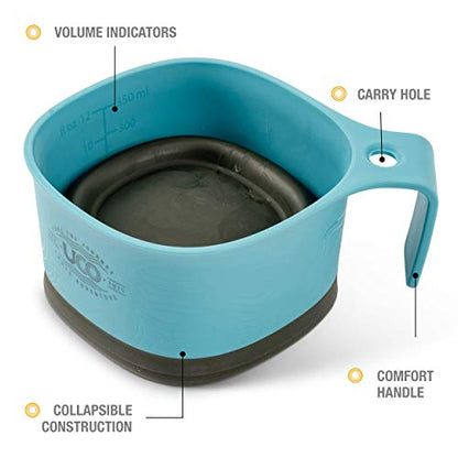 UCO Collapsible Camp Cup for Camping, Backpacking, and Hiking, 12 Ounces - color: Classic Blue