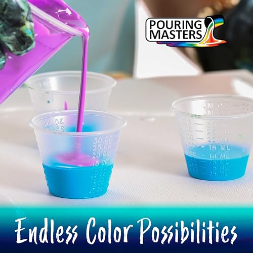 Pouring Masters Magic Aqua/Violet Iridescent Special Effects Acrylic Pouring Paint - Premium 8-Ounce Pre-Mixed Fluid Acrylic Paint - Fluid Art Supplies for Canvas, Wood, Paper, Tile & Rocks - color: Magic Aqua/Violet, size: 8 Fl Oz (Pack of 1)